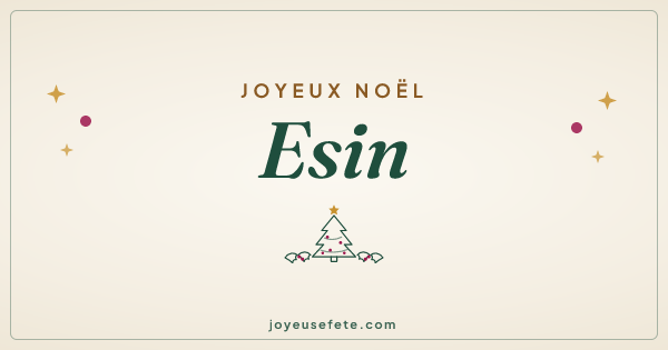 Image « Joyeux Noël Esin » au format large