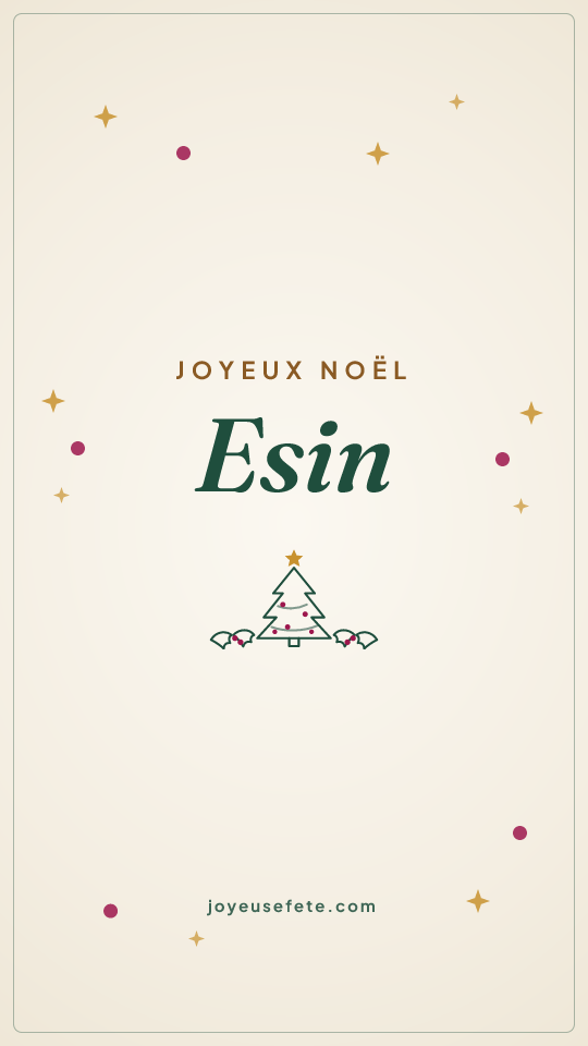 Image « Joyeux Noël Esin » au format story