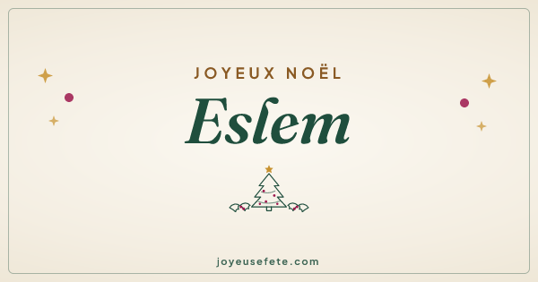 Image « Joyeux Noël Eslem » au format large