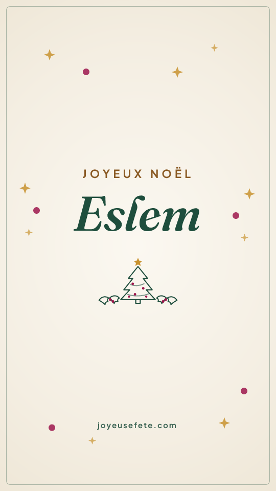 Image « Joyeux Noël Eslem » au format story