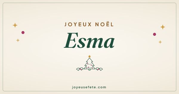 Image « Joyeux Noël Esma » au format large