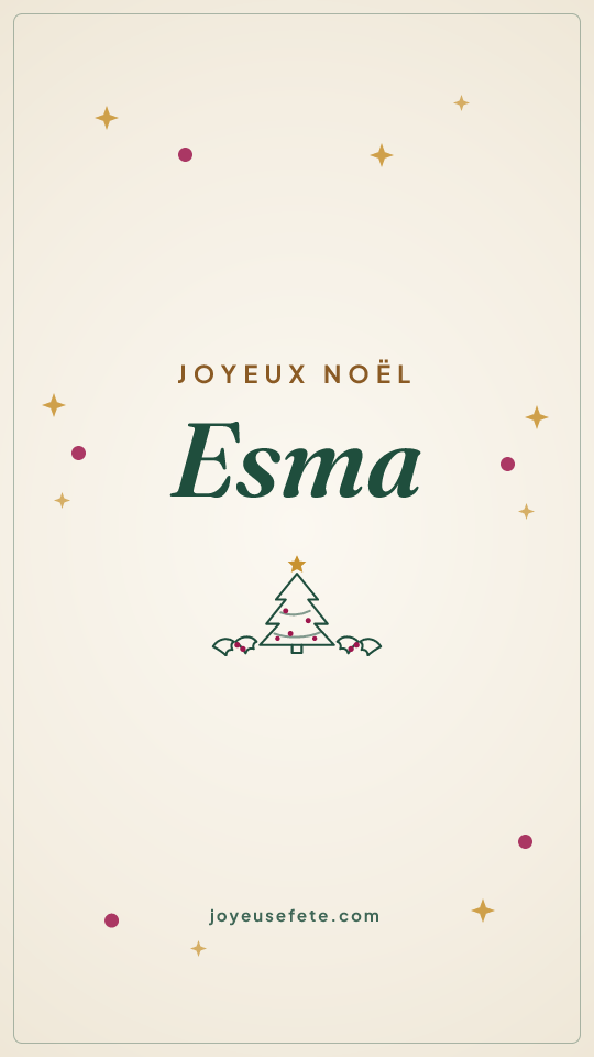 Image « Joyeux Noël Esma » au format story