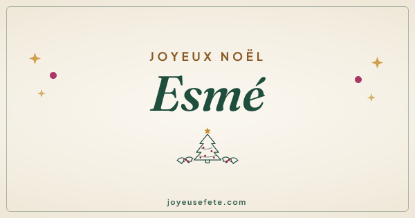 Image « Joyeux Noël Esmé » au format large