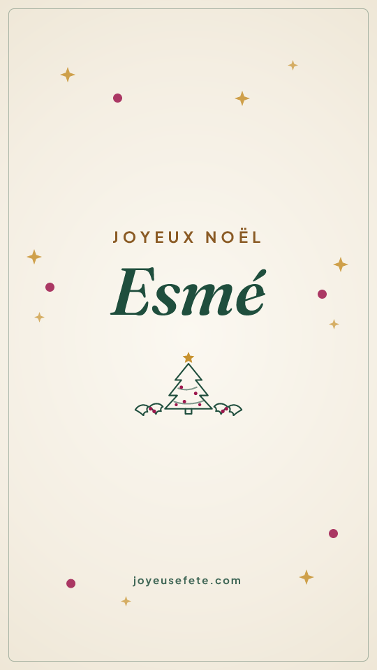 Image « Joyeux Noël Esmé » au format story