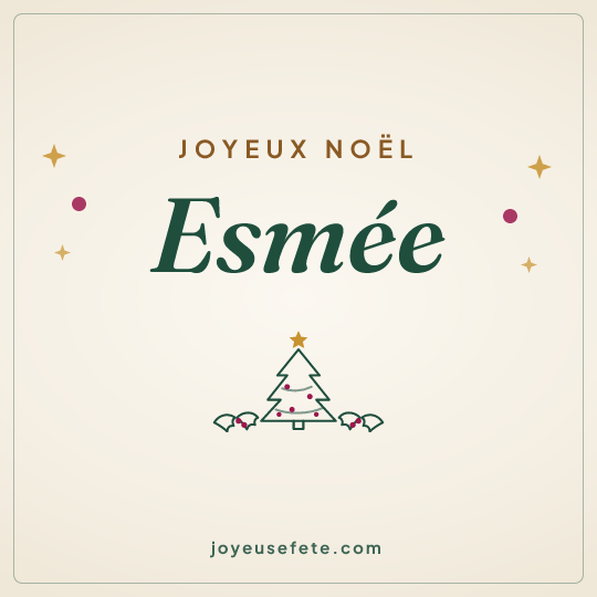 Image carrée « Joyeux Noël Esmée » pour WhatsApp