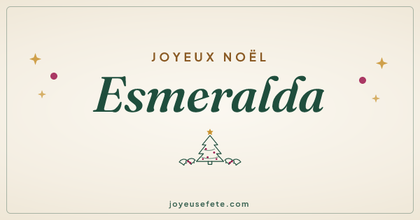 Image « Joyeux Noël Esmeralda » au format large