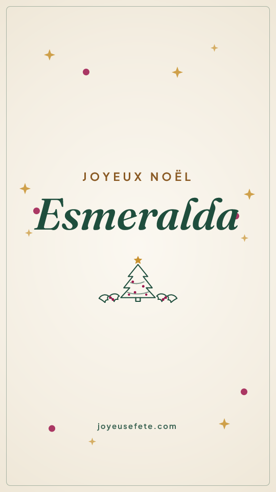 Image « Joyeux Noël Esmeralda » au format story