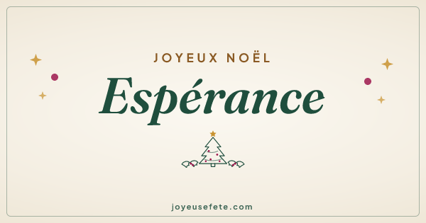 Image « Joyeux Noël Espérance » au format large