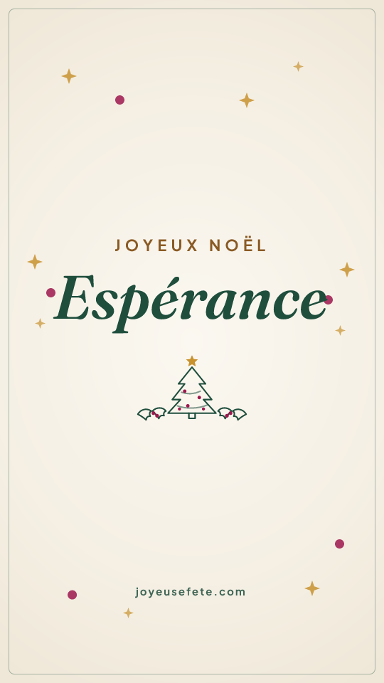 Image « Joyeux Noël Espérance » au format story