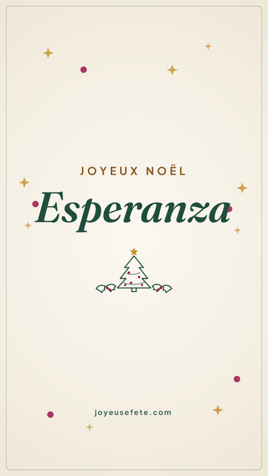 Image « Joyeux Noël Esperanza » au format story