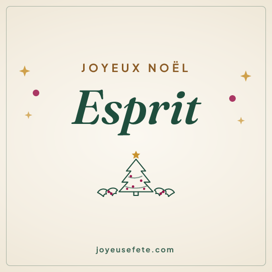 Image carrée « Joyeux Noël Esprit » pour WhatsApp