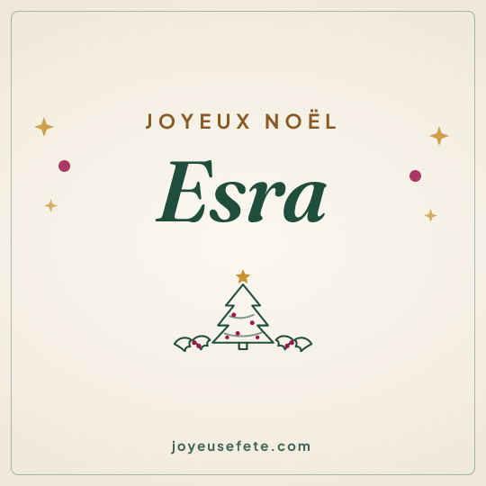 Image carrée « Joyeux Noël Esra » pour WhatsApp