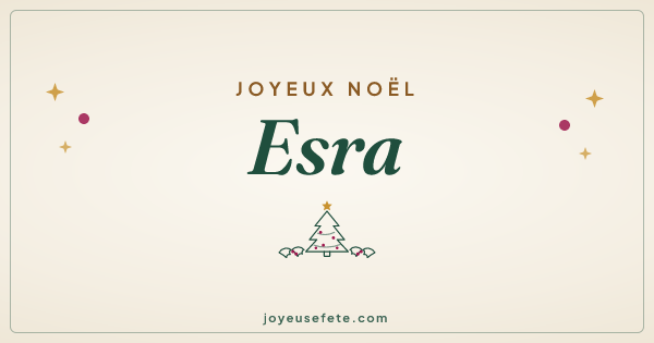 Image « Joyeux Noël Esra » au format large