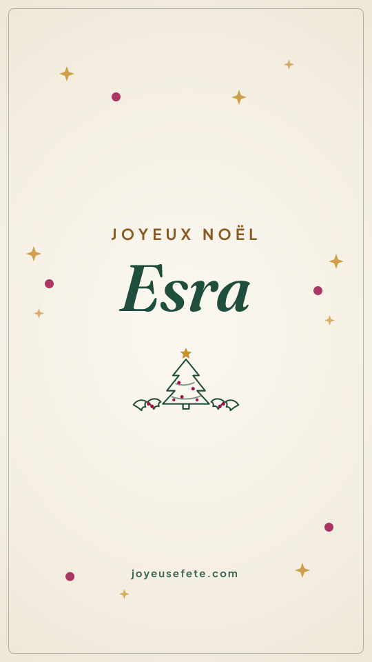 Image « Joyeux Noël Esra » au format story
