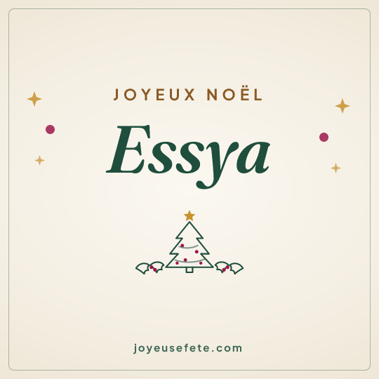 Image carrée « Joyeux Noël Essya » pour WhatsApp