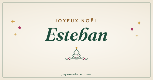 Image « Joyeux Noël Esteban » au format large