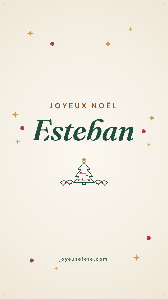 Image « Joyeux Noël Esteban » au format story