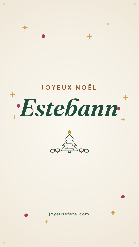 Image « Joyeux Noël Estebann » au format story