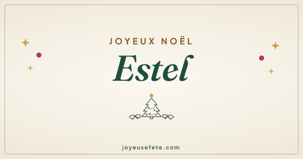 Image « Joyeux Noël Estel » au format large