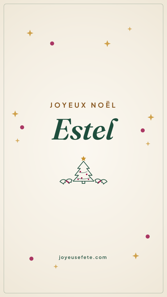 Image « Joyeux Noël Estel » au format story