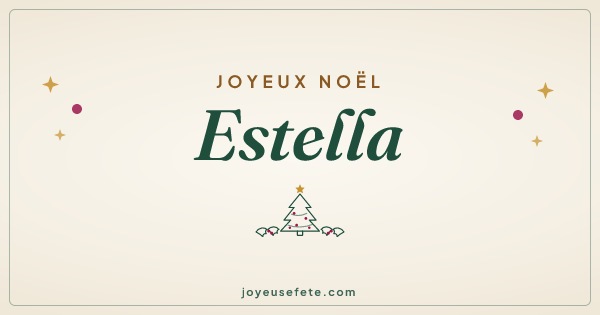 Image « Joyeux Noël Estella » au format large