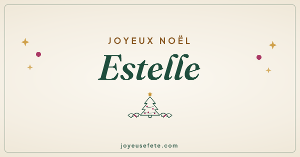 Image « Joyeux Noël Estelle » au format large