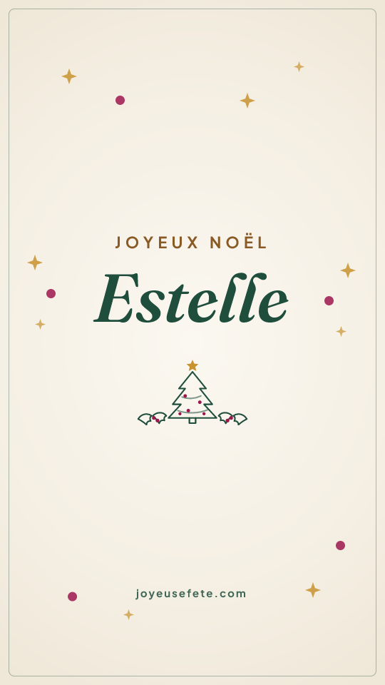 Image « Joyeux Noël Estelle » au format story