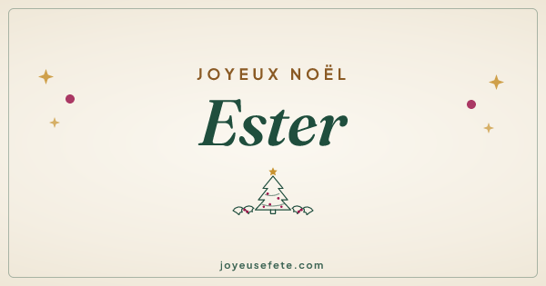 Image « Joyeux Noël Ester » au format large