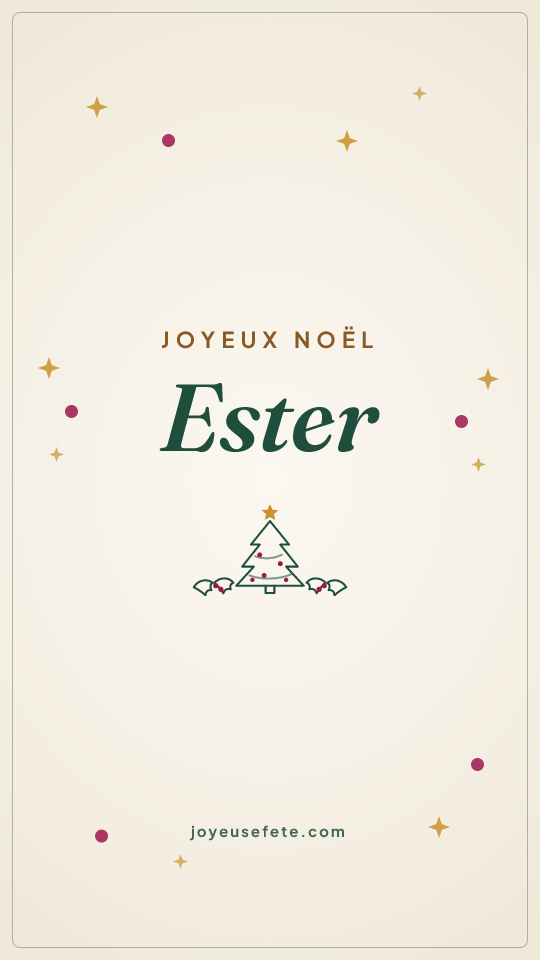 Image « Joyeux Noël Ester » au format story