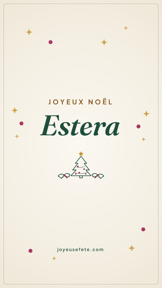 Image « Joyeux Noël Estera » au format story