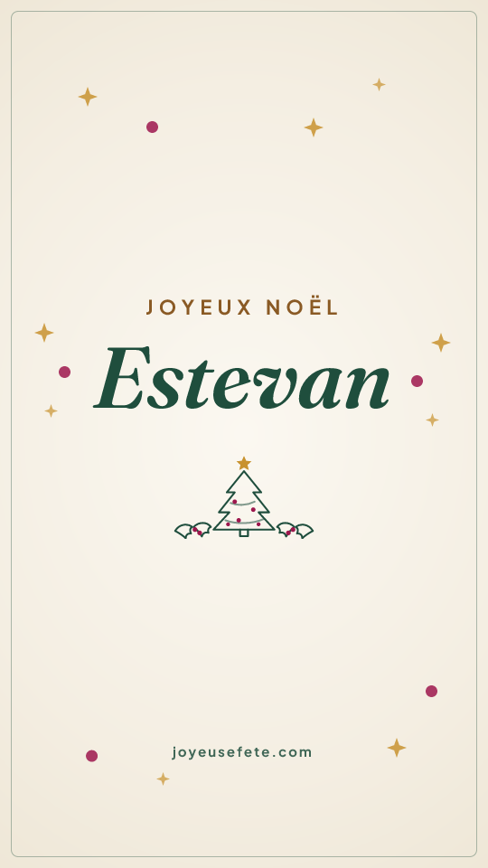 Image « Joyeux Noël Estevan » au format story