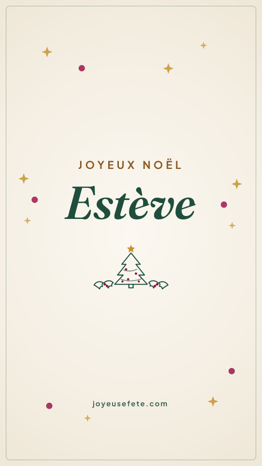 Image « Joyeux Noël Estève » au format story