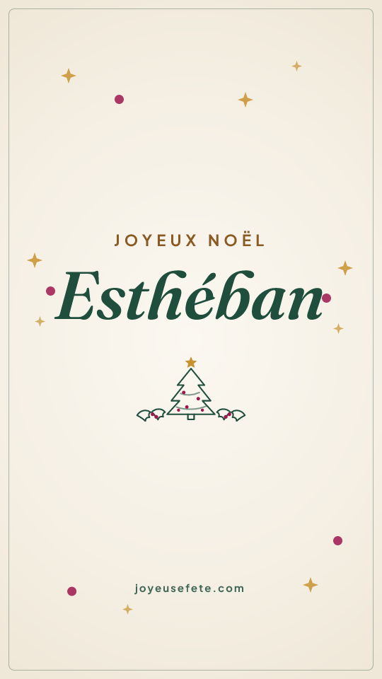 Image « Joyeux Noël Esthéban » au format story