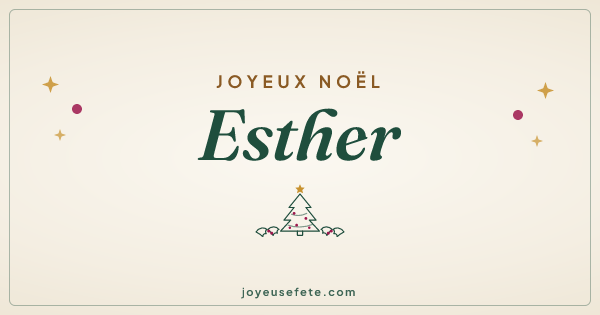 Image « Joyeux Noël Esther » au format large