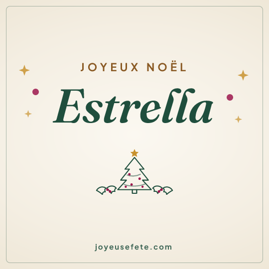 Image carrée « Joyeux Noël Estrella » pour WhatsApp