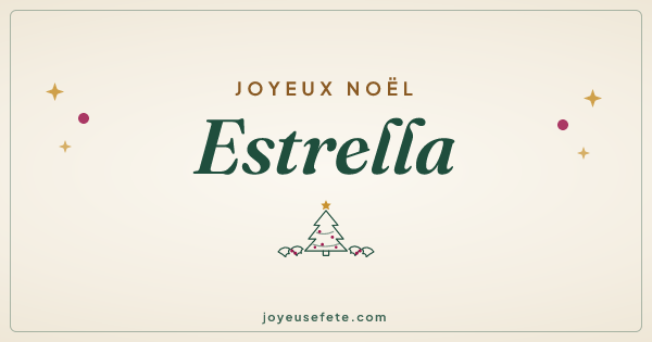 Image « Joyeux Noël Estrella » au format large