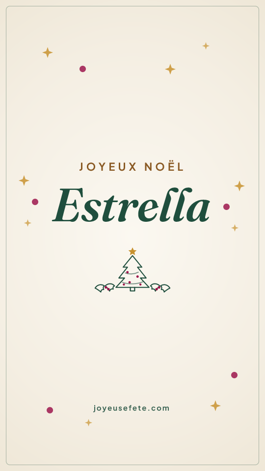 Image « Joyeux Noël Estrella » au format story