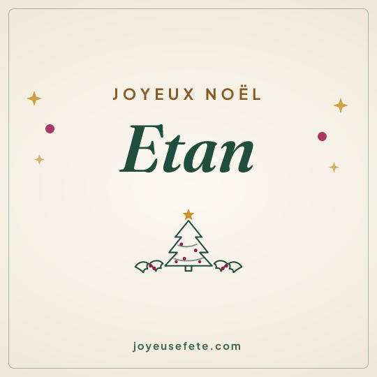 Image carrée « Joyeux Noël Etan » pour WhatsApp