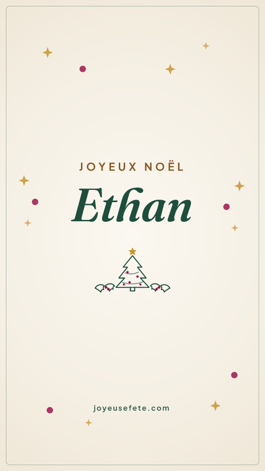 Image « Joyeux Noël Ethan » au format story