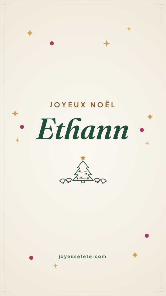 Image « Joyeux Noël Ethann » au format story