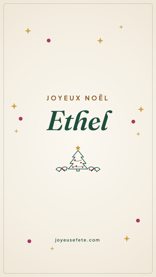 Image « Joyeux Noël Ethel » au format story