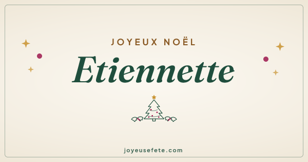 Image « Joyeux Noël Etiennette » au format large