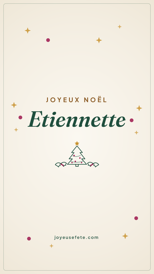 Image « Joyeux Noël Etiennette » au format story