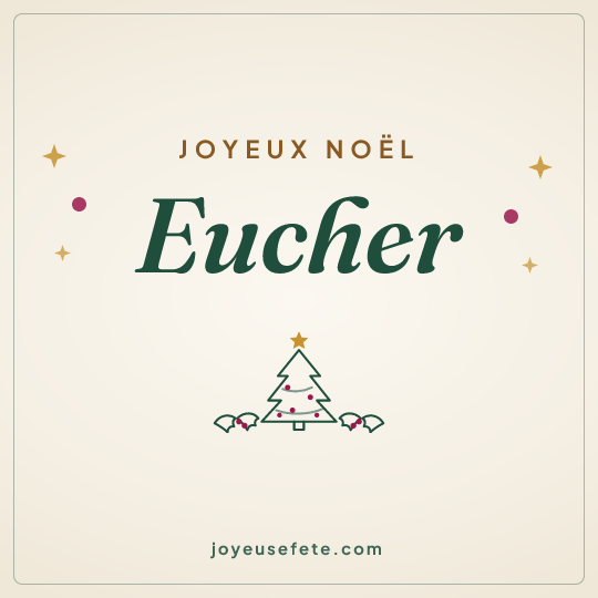 Image carrée « Joyeux Noël Eucher » pour WhatsApp