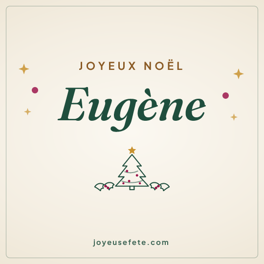 Image carrée « Joyeux Noël Eugène » pour WhatsApp