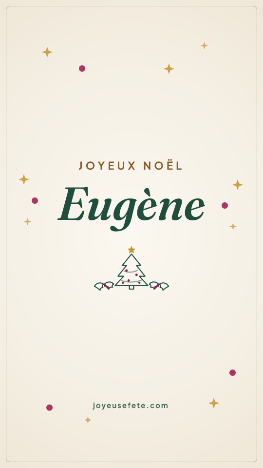 Image « Joyeux Noël Eugène » au format story