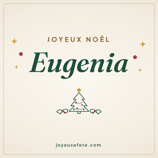 Image carrée « Joyeux Noël Eugenia » pour WhatsApp