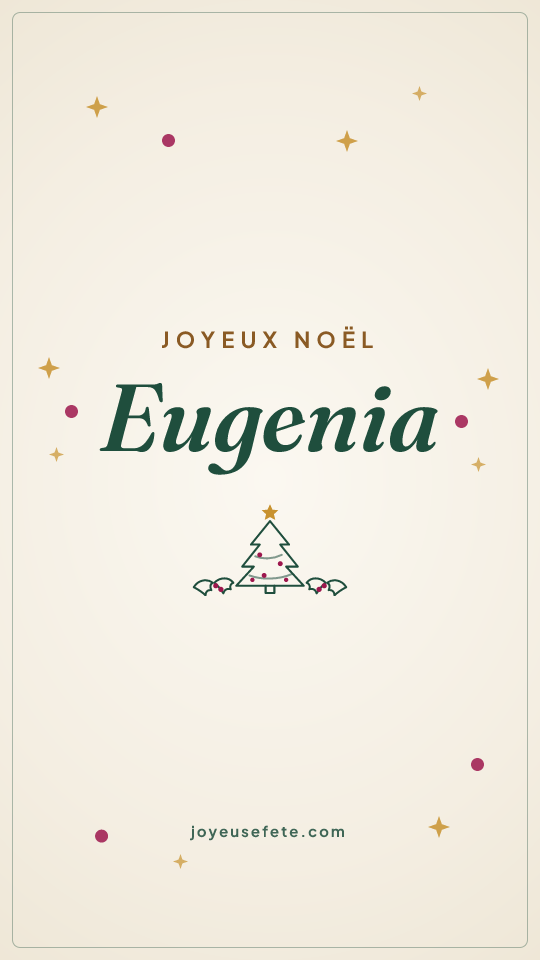 Image « Joyeux Noël Eugenia » au format story