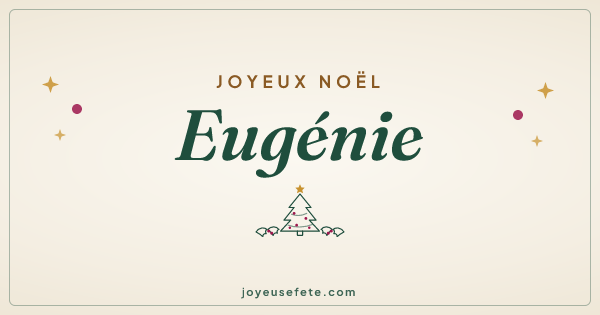 Image « Joyeux Noël Eugénie » au format large