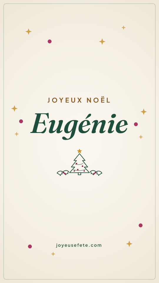 Image « Joyeux Noël Eugénie » au format story